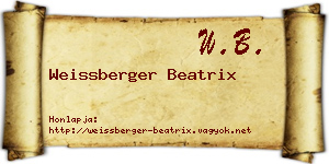 Weissberger Beatrix névjegykártya