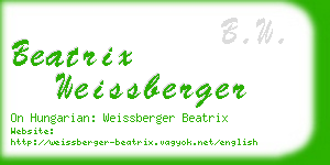 beatrix weissberger business card